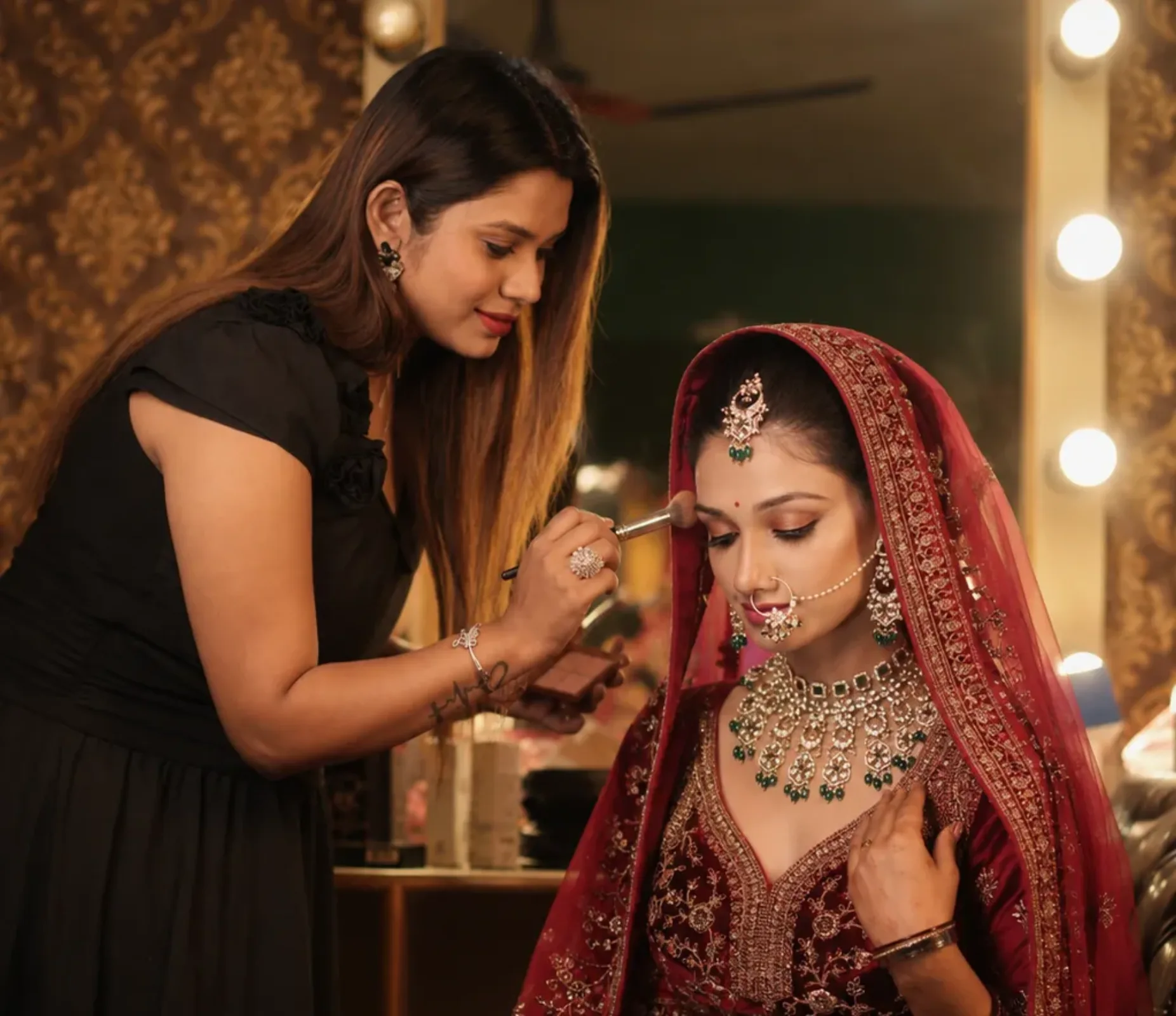 Hands-on bridal artistry session